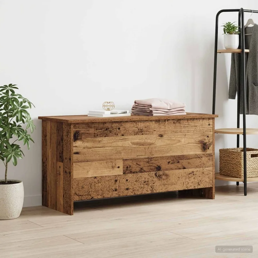Coffre de rangement avec stockage Bois ancien 100 x 40 x 50 cm