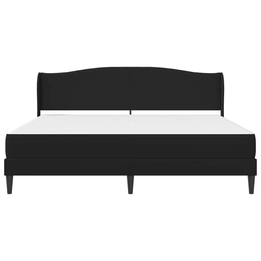 Cadre de lit avec tête de lit Noir 200 x 200 cm Simili cuir - 6