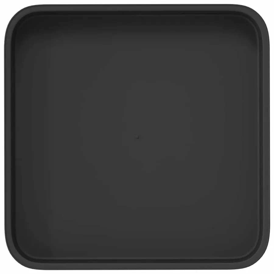 Plateau carré à fleurs 24 pcs Noir 15 x 15 x 2 cm Plastique - 7