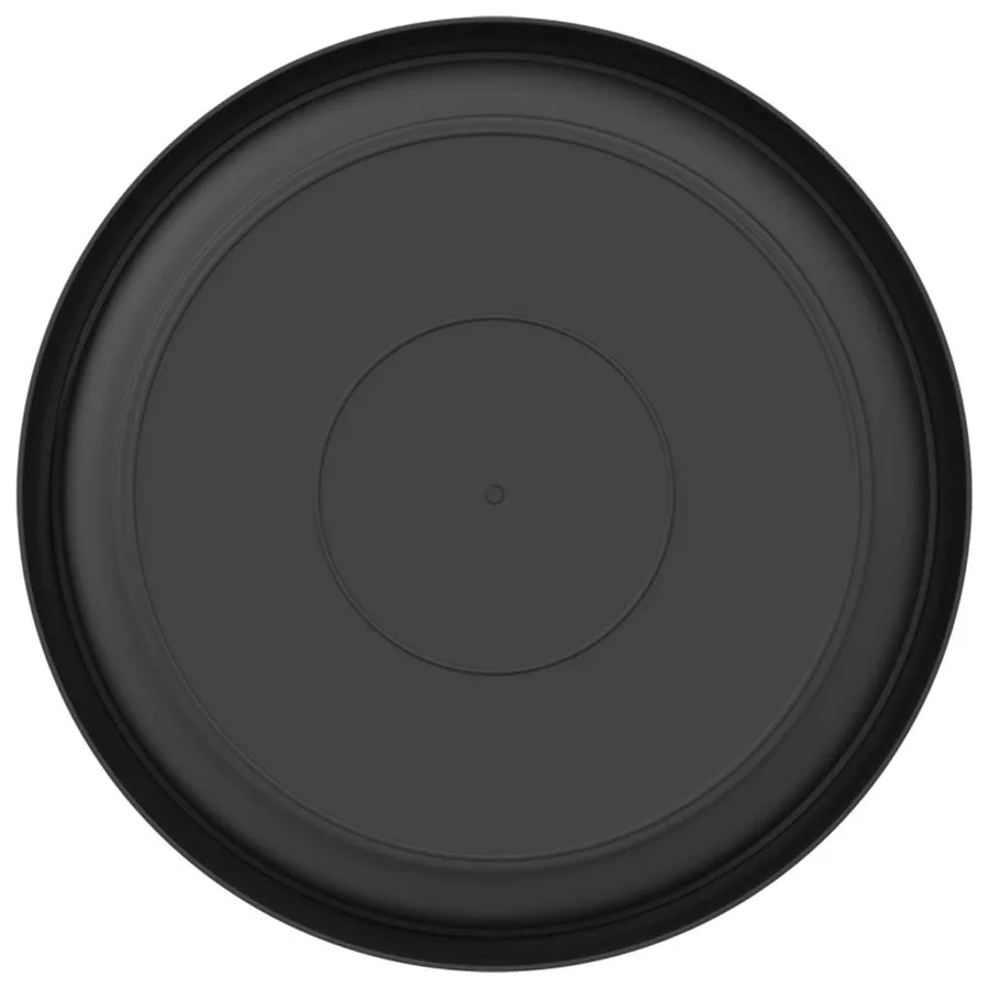 Plateau à fleurs rond 6 pcs Noir Ø 14 x 2 cm Plastique - 6