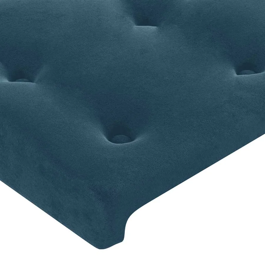 Sommier à lattes de lit avec matelas et LED Bleu foncé 90x200cm - 8