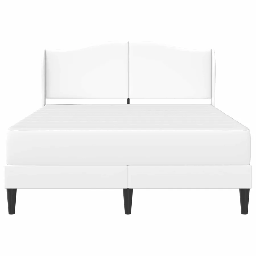 Cadre de lit avec tête de lit Blanc 120 x 190 cm Simili cuir - 6