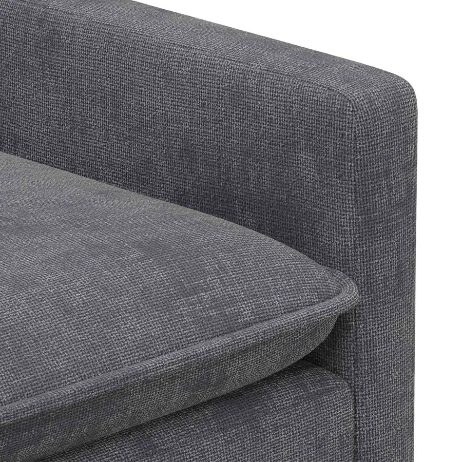 Ensemble de Canapés 2 pcs Gris foncé Polyester - 5