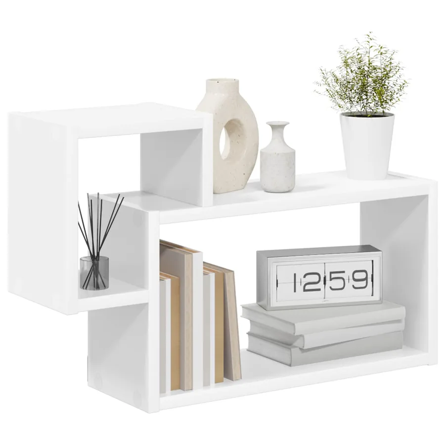 Étagère Murale Montage mural Blanc 55 x 15 x 35 cm - 2