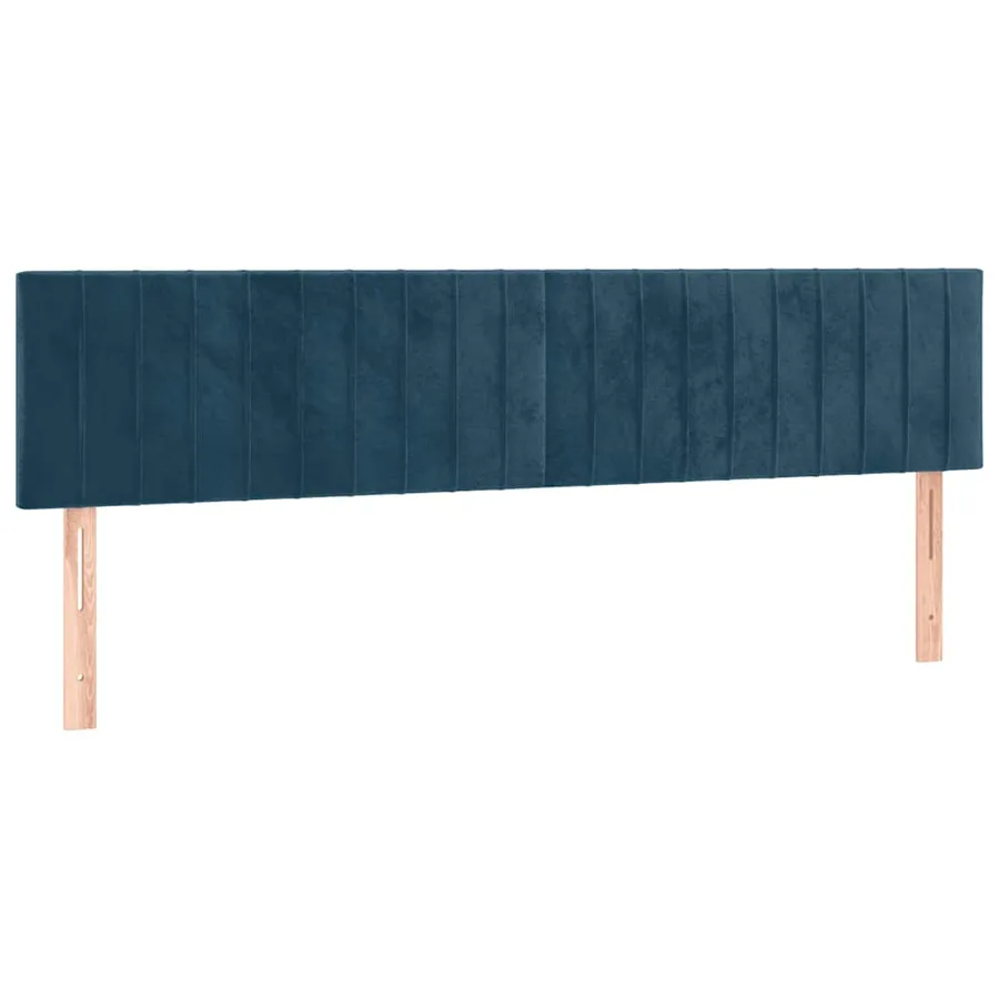 Sommier à lattes de lit avec matelas LED Bleu foncé 160x200 cm - 7
