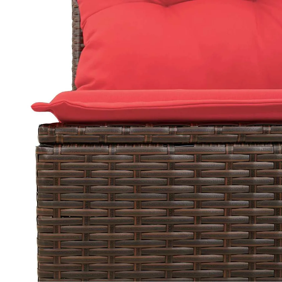 Ensemble de Canapés avec coussin 6 pcs Marron Polyester - 7
