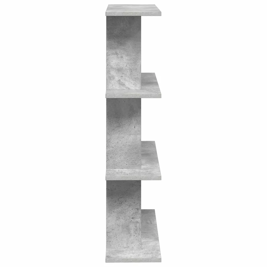Étagère Murale Montage mural Gris béton 56 x 20 x 90 cm - 4