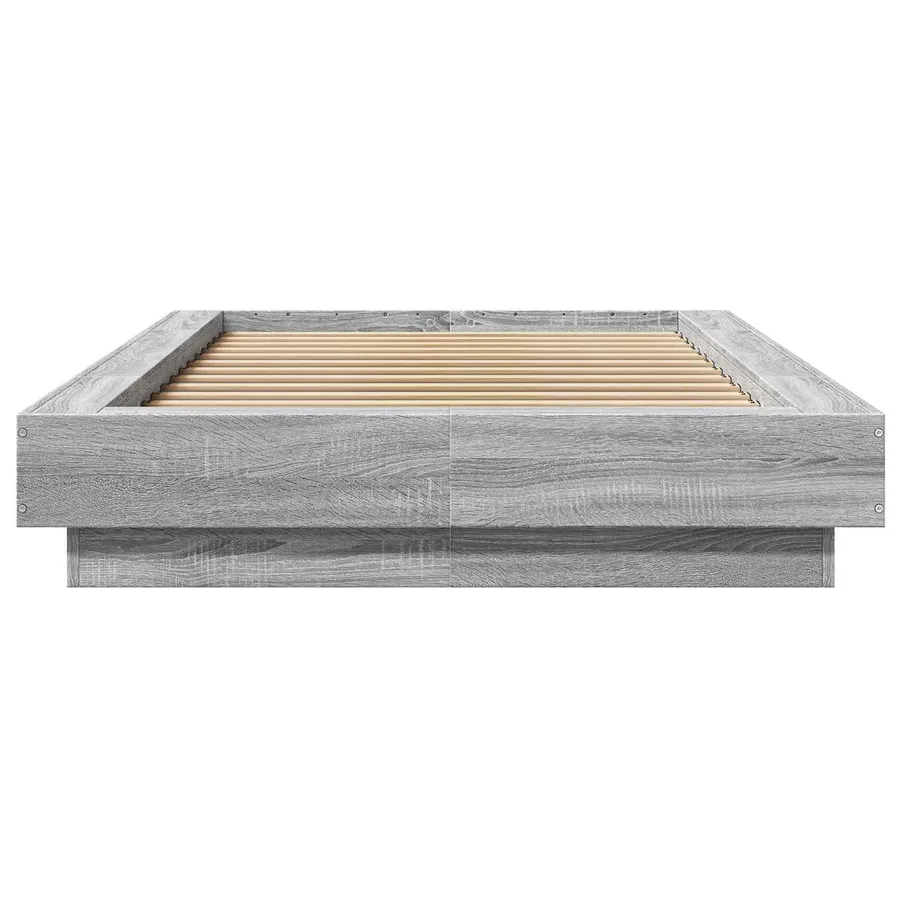 Cadre de lit avec LED Sonoma gris 80 x 200 cm Bois d'ingénierie - 5
