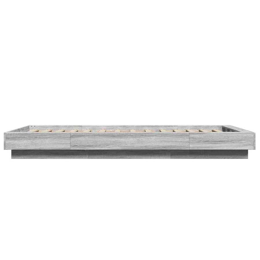 Cadre de lit avec LED Sonoma gris 80 x 200 cm Bois d'ingénierie - 6