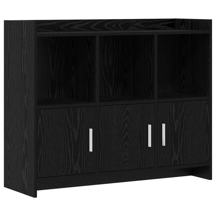 Buffet Chêne noir 98,5 x 33 x 80 cm Bois d'ingénierie - 2