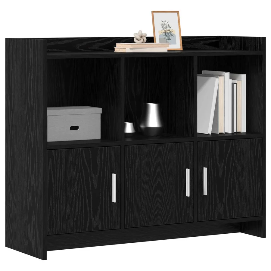 Buffet Chêne noir 98,5 x 33 x 80 cm Bois d'ingénierie - 3