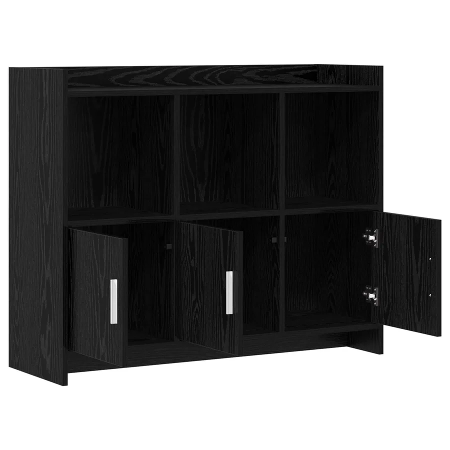 Buffet Chêne noir 98,5 x 33 x 80 cm Bois d'ingénierie - 4