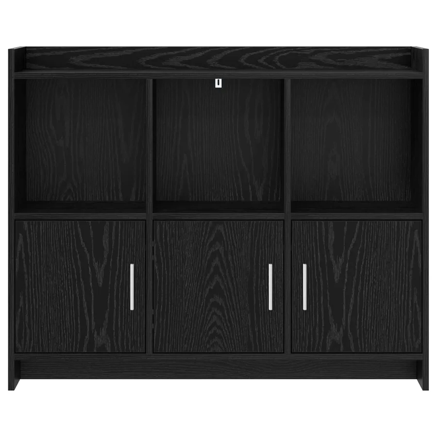 Buffet Chêne noir 98,5 x 33 x 80 cm Bois d'ingénierie - 5