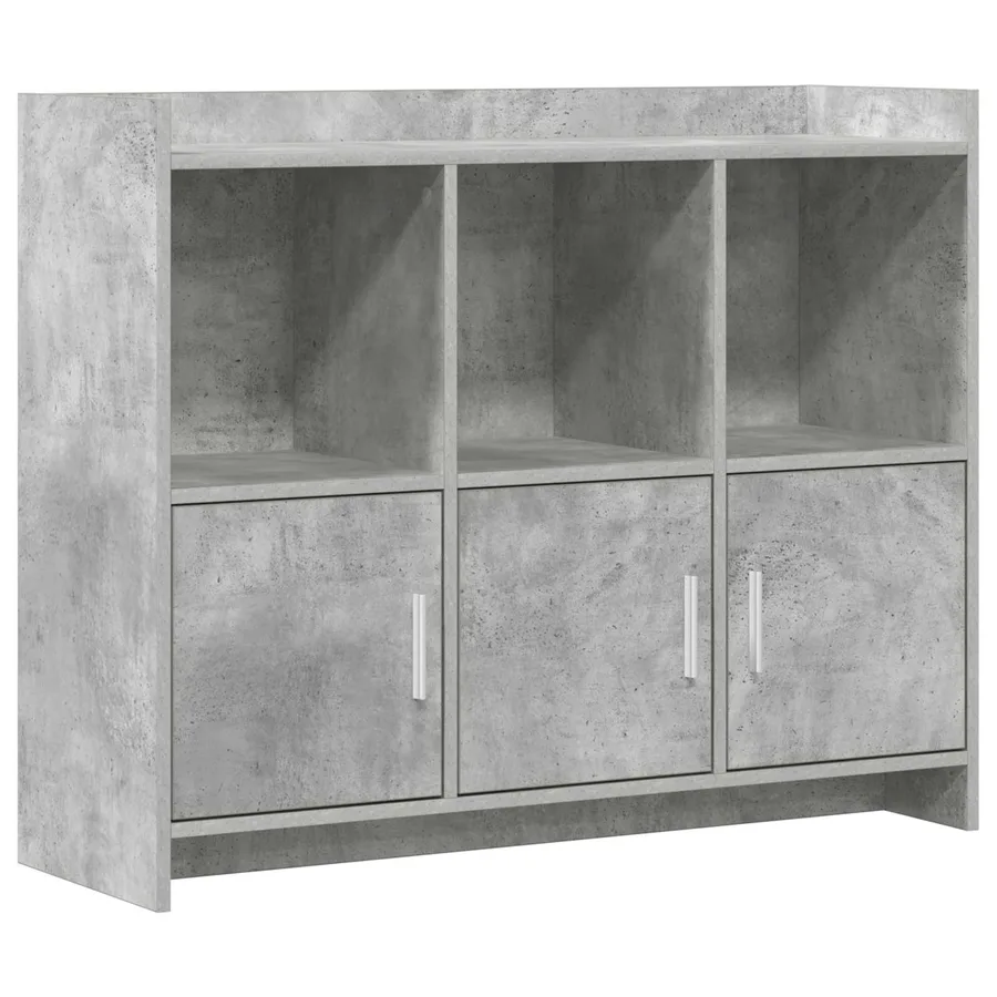 Buffet Gris béton 98,5 x 33 x 80 cm Bois d'ingénierie - 2