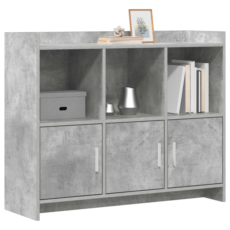 Buffet Gris béton 98,5 x 33 x 80 cm Bois d'ingénierie - 3