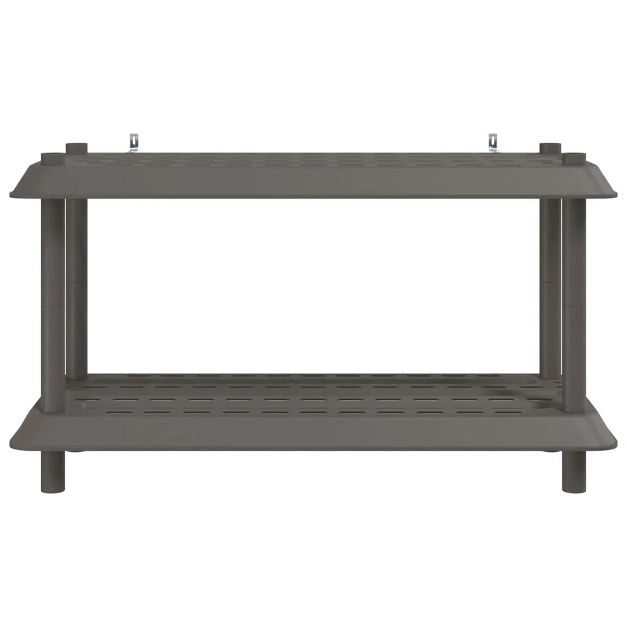 Unité de rangement 2 niveaux 100 x 40 x 55,5 cm PP Gris clair - 5