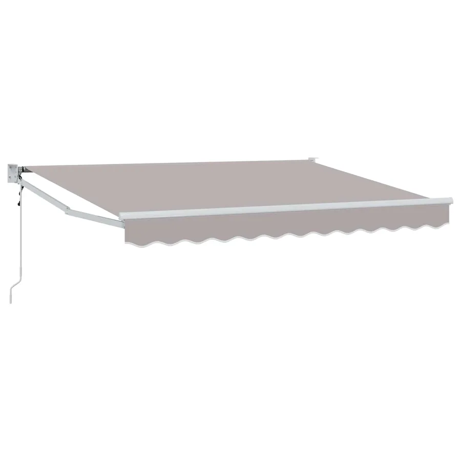 Auvent rétractable Gris clair 2,5 x 2 m Polyester et métal - 2