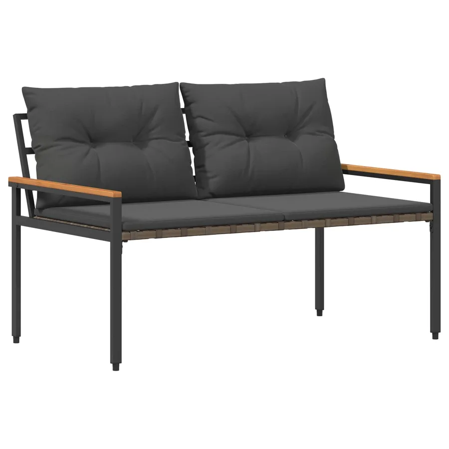Ensemble de meubles d'extérieur 4 pcs Gris foncé polyrotin - 5