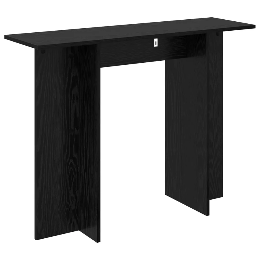 Table console Chêne noir 100 x 30 x 75 cm Bois d'ingénierie - 7