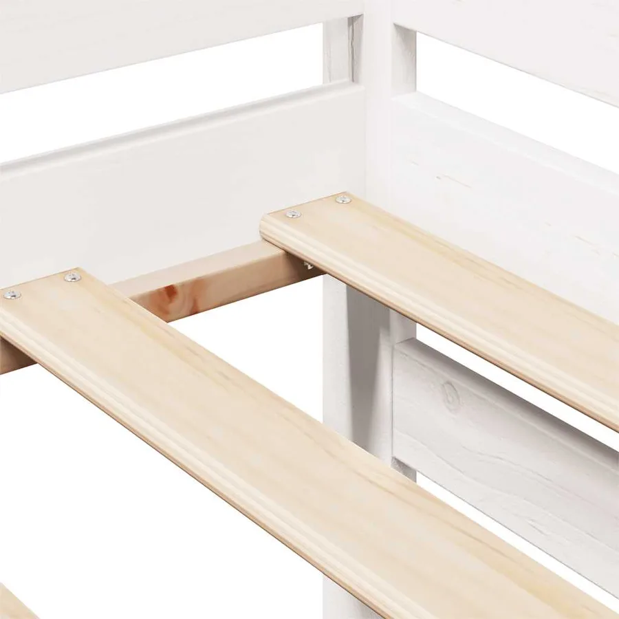 Lit de jour et tiroirs sans matelas blanc 90x200 cm bois massif - 10