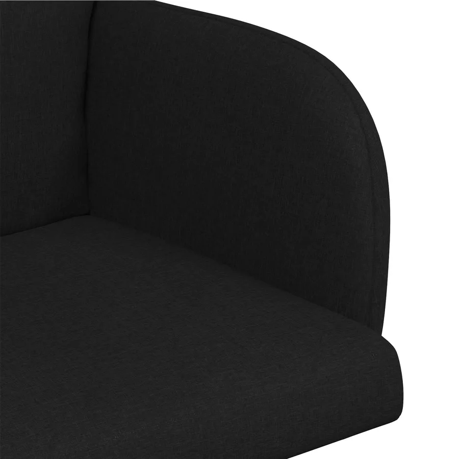 Chaises de salle à manger 2 pcs Tissu Noir 60 x 56 x 96 cm - 6
