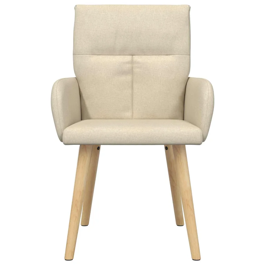 Chaises de salle à manger 4 pcs Tissu Crème 60 x 56 x 96 cm - 3