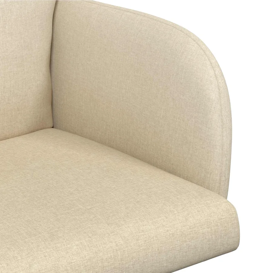 Chaises de salle à manger 4 pcs Tissu Crème 60 x 56 x 96 cm - 6