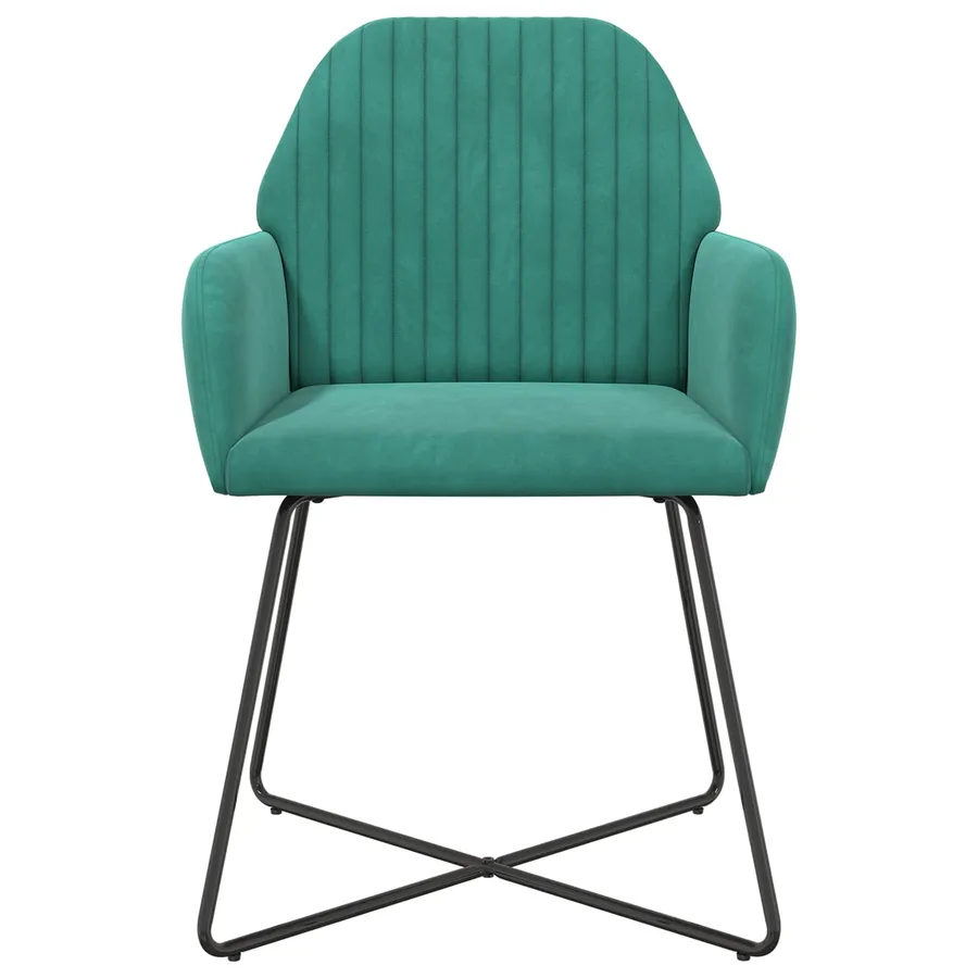 Chaises de salle à manger 2 pcs Velours Turquoise - 3