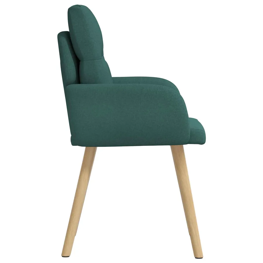 Chaises de salle à manger 2 pcs Tissu Vert foncé - 4