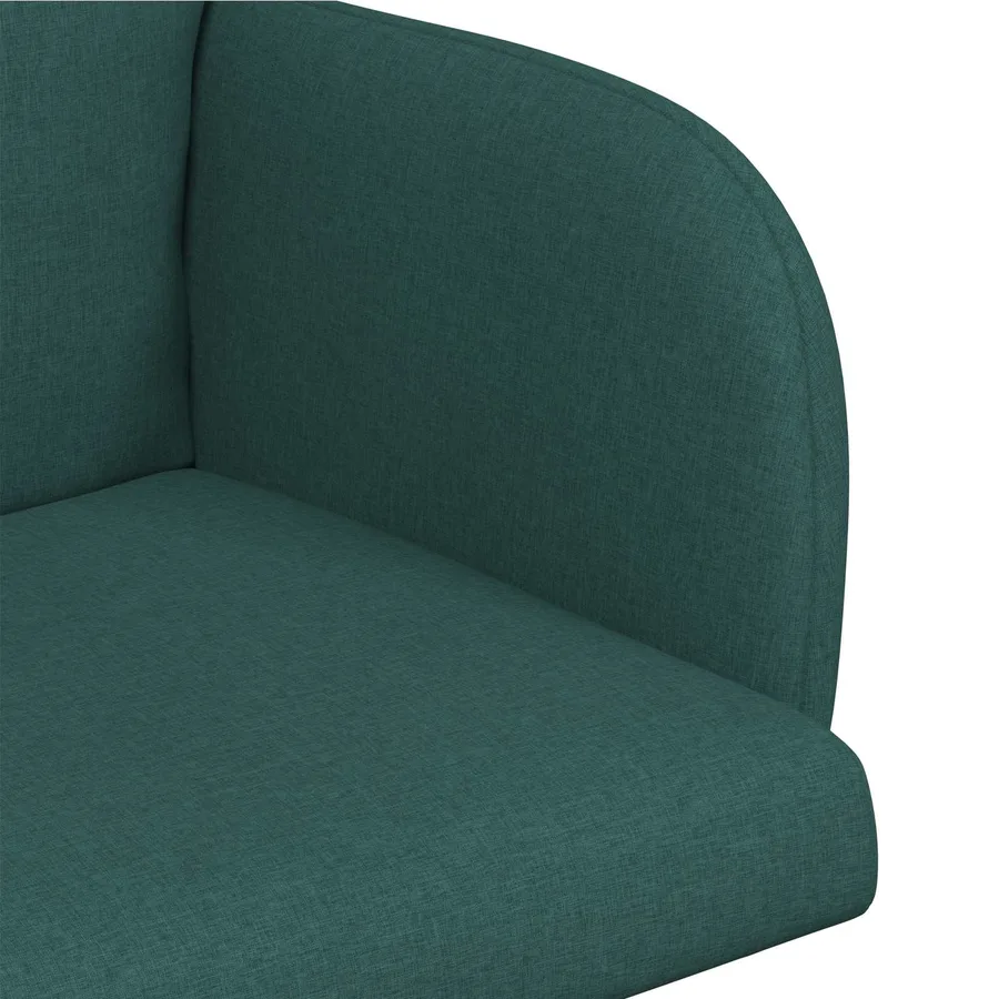 Chaises de salle à manger 2 pcs Tissu Vert foncé - 6