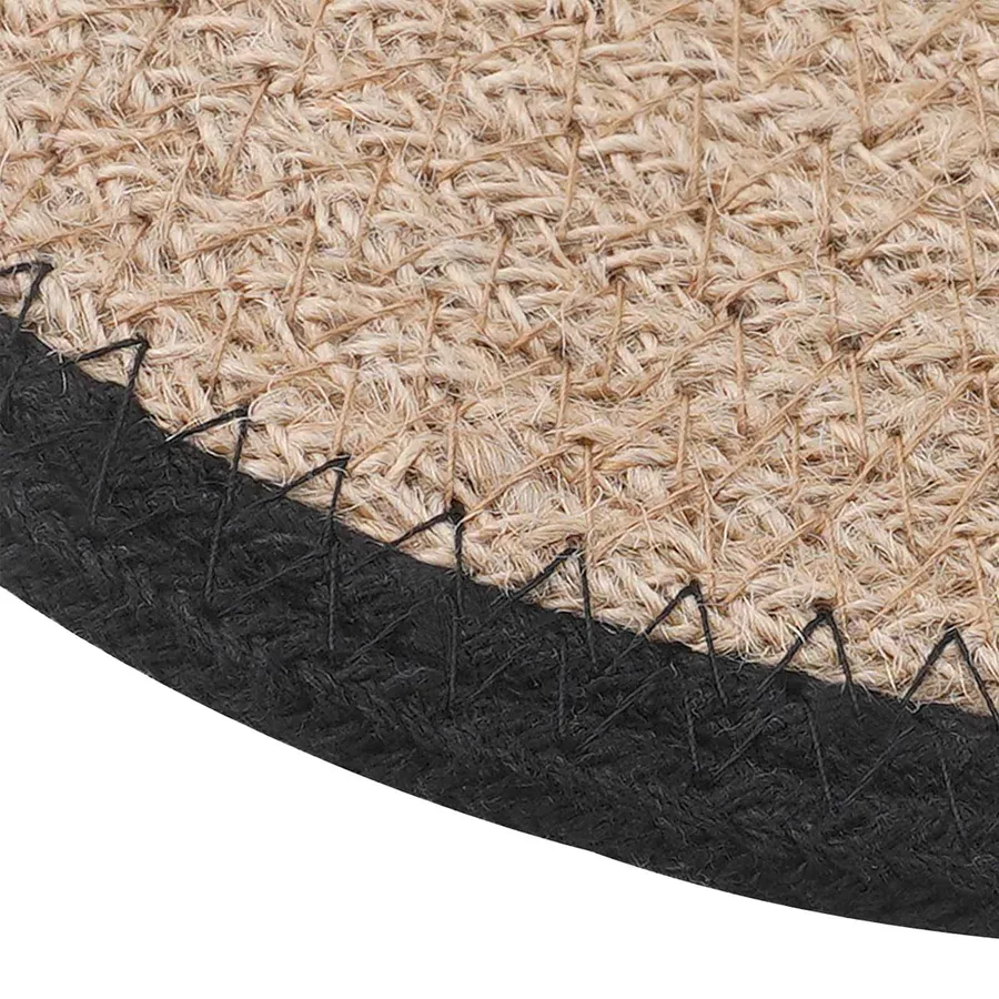 Placemets en jute 6 pcs Naturel et noir Ø 30 cm - 3