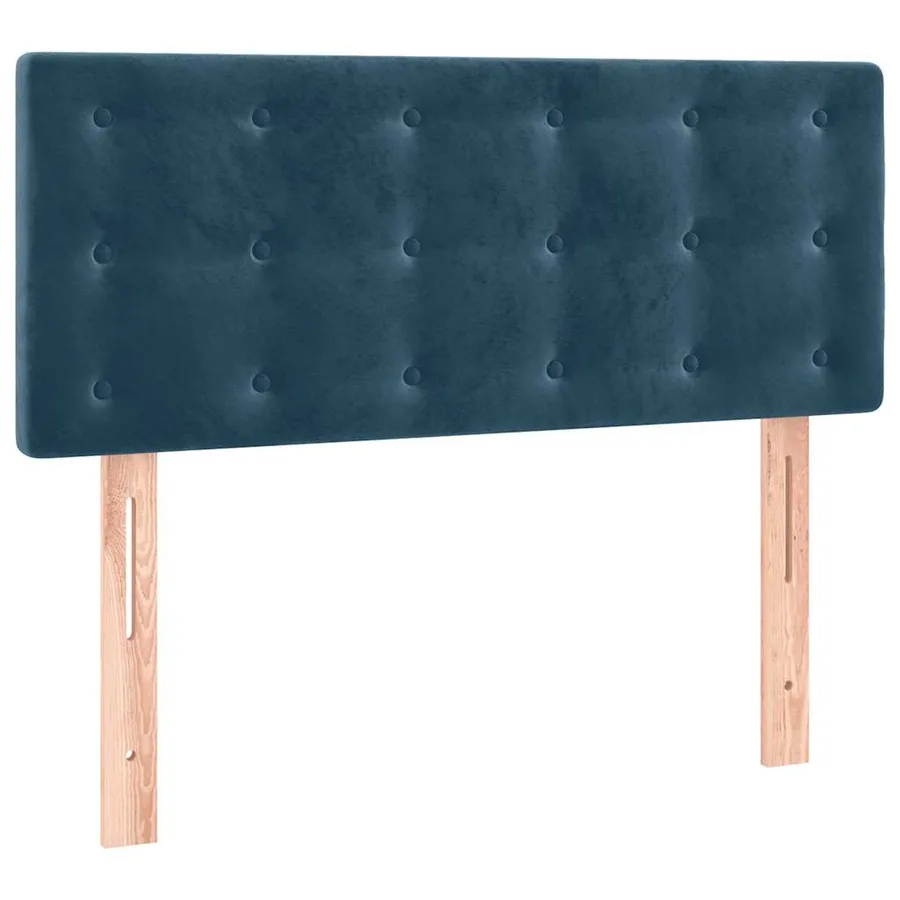 Sommier à lattes de lit avec matelas et LED Bleu foncé 90x190cm - 7