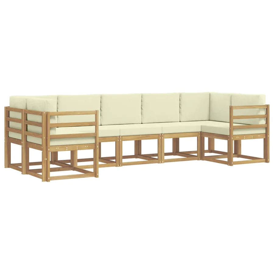 Ensemble de canapés d'extérieur 7 pc Blanc et crème - 2