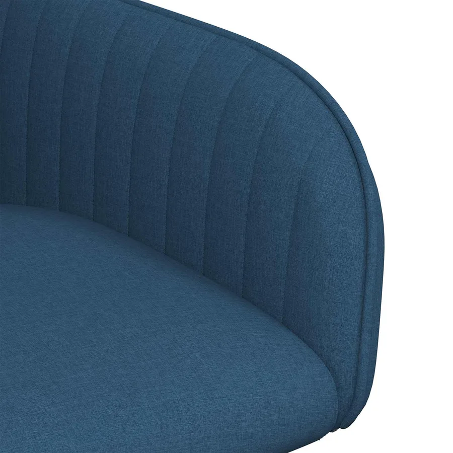 Chaises de salle à manger 2 pcs Tissu Bleu 56,5 x 50 x 87,5 cm - 6