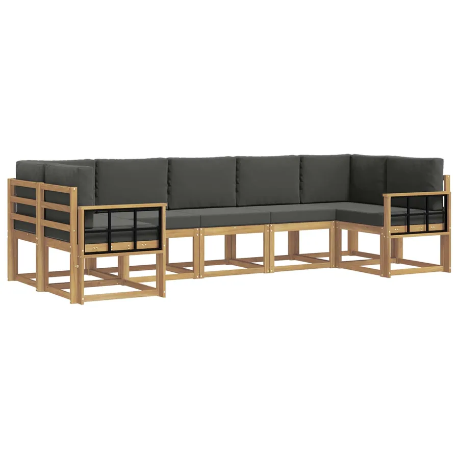 Ensemble de canapés d'extérieur 7 pc Blanc et anthracite - 2