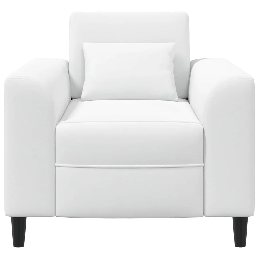 Fauteuil Blanc Tissu - 3