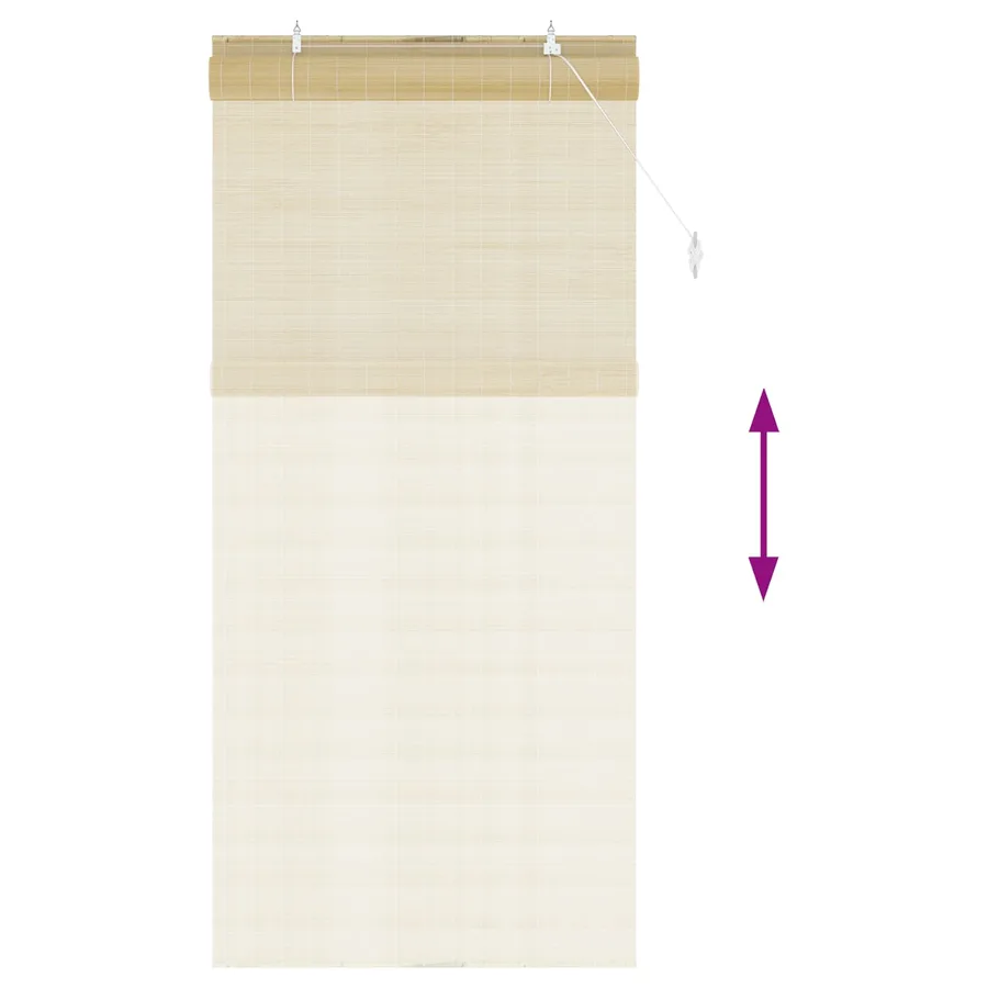 Store enrouleur Naturel 90 x 220 cm Bambou - 6
