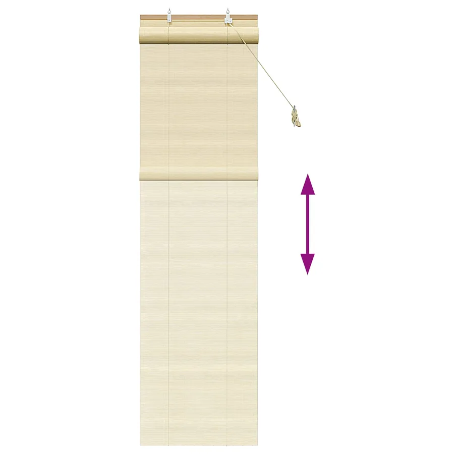 Store enrouleur Naturel 50 x 220 cm Bambou - 6