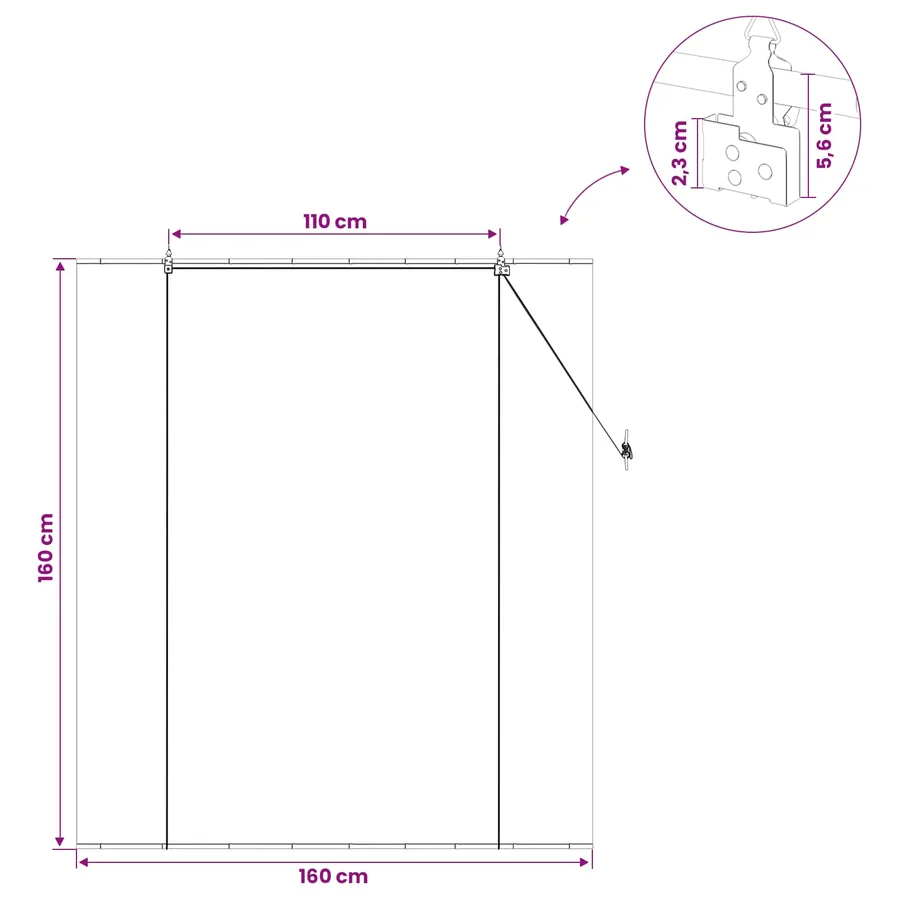 Store enrouleur Naturel 160 x 160 cm Bambou - 7