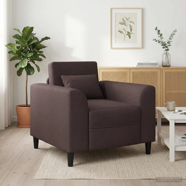 Fauteuil Marron foncé Tissu