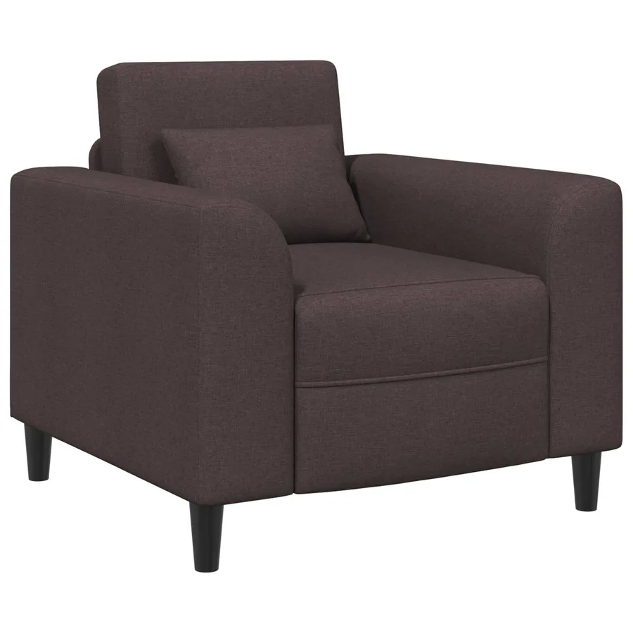 Fauteuil Marron foncé Tissu - 2