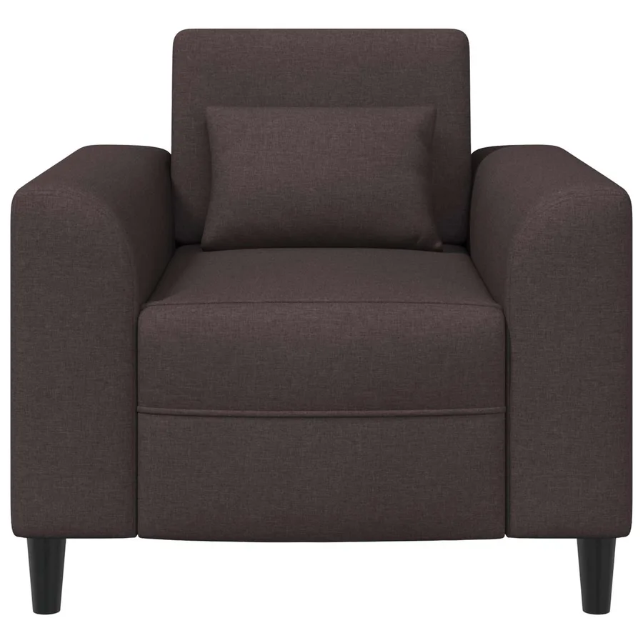 Fauteuil Marron foncé Tissu - 3