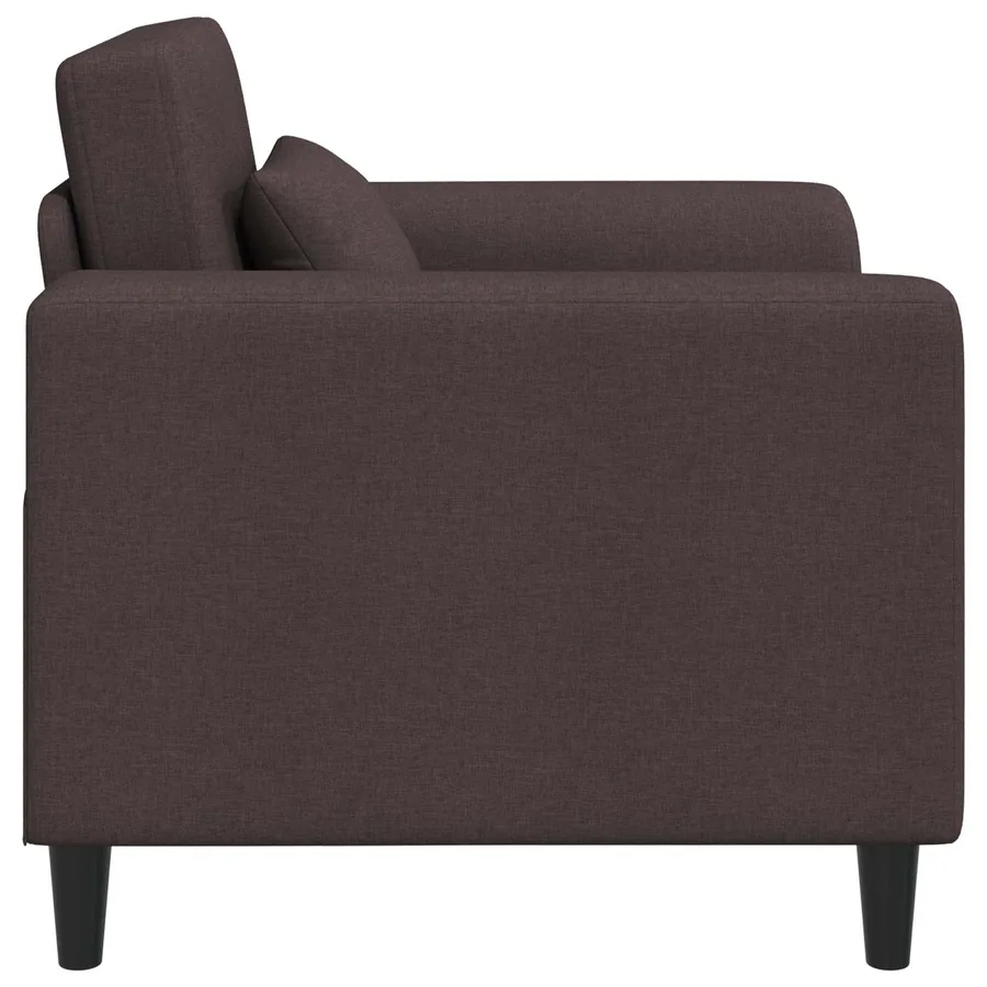 Fauteuil Marron foncé Tissu - 4