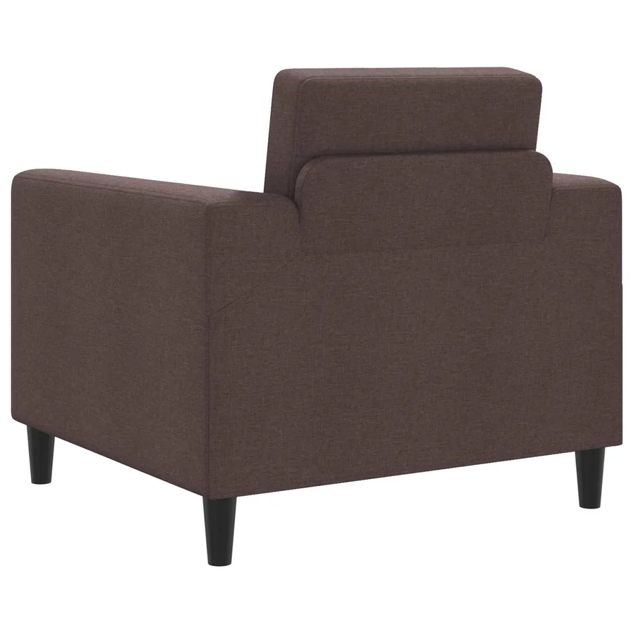 Fauteuil Marron foncé Tissu - 5