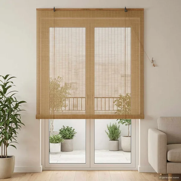 Store enrouleur Marron 160 x 220 cm Bambou