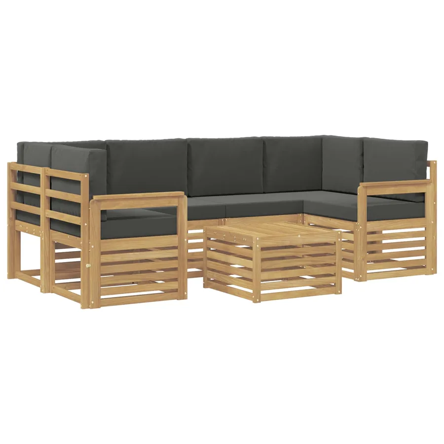Ensemble de canapés d'extérieur 7 pcs Blanc et anthracite - 2