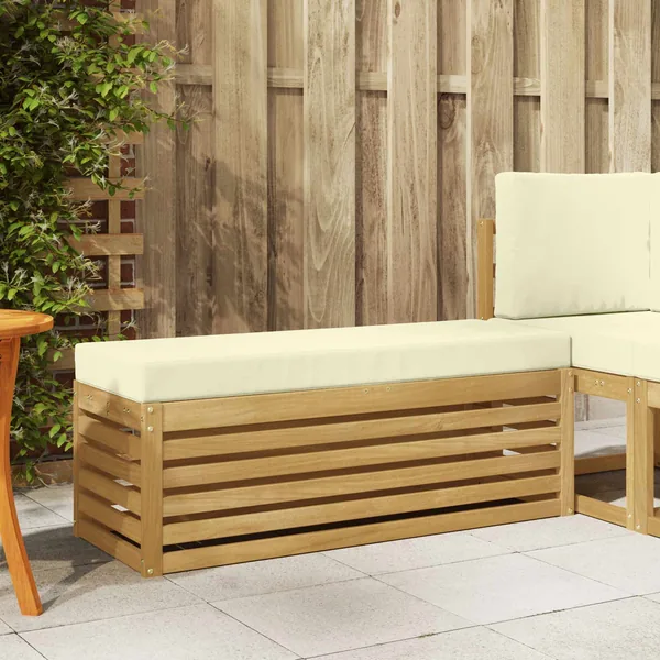 Ensemble de canapés d'extérieur Blanc et crème 115 x 43 x 45 cm