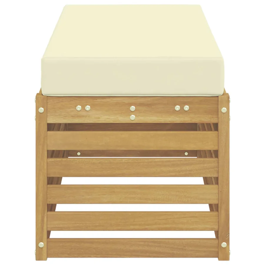 Ensemble de canapés d'extérieur Blanc et crème 115 x 43 x 45 cm - 4