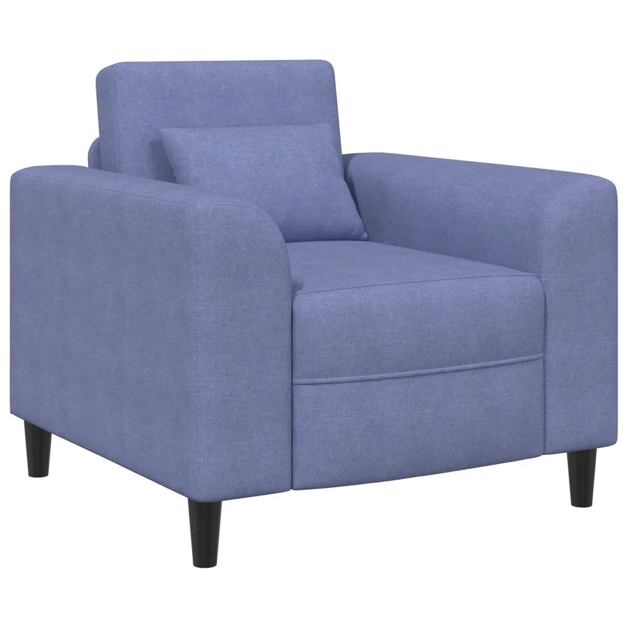 Fauteuil Bleu denim Tissu - 2