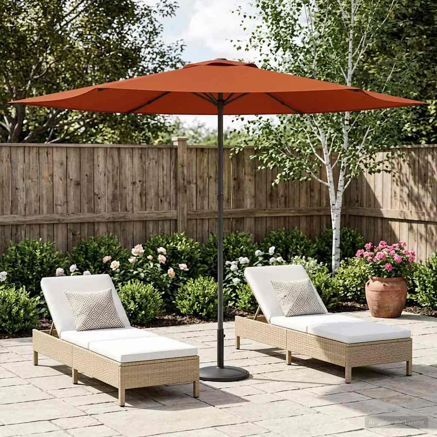 Parasol de jardin 300 x 300 cm Polyester Rectangulaire